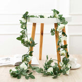 Faux Silk Rose Flower Ivy Vine Garland - TumTum