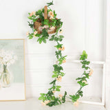 Faux Silk Rose Flower Ivy Vine Garland - TumTum