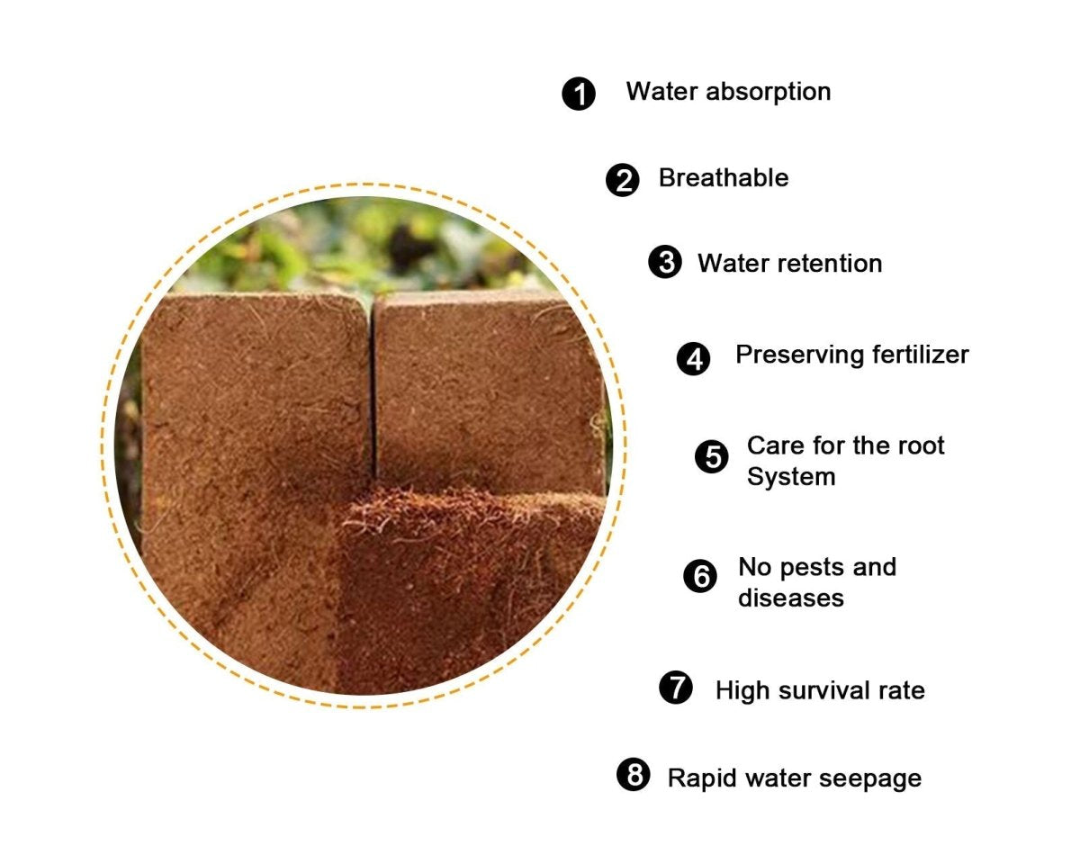 New 9L Coco Coir Brick Compressed Soil - TumTum