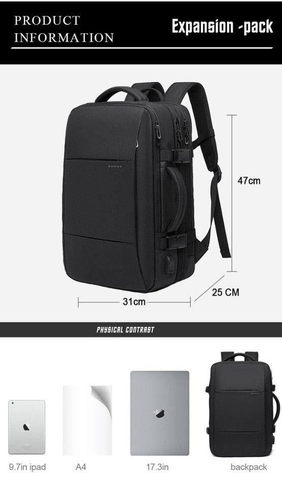 The Biz Backpack™ - Extendable USB AntiTheft BackPack By Techanova - TumTum