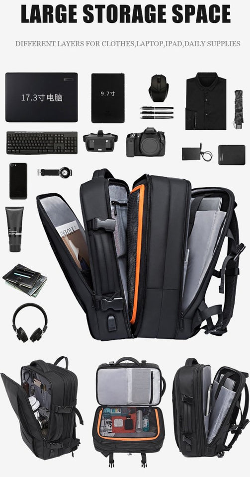 The Biz Backpack™ - Extendable USB AntiTheft BackPack By Techanova - TumTum